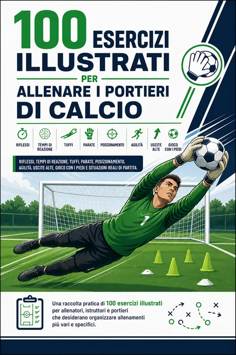 Pagina della guida di 100 esercizi illustrati per allenare i portieri di calcio 1
